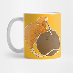 Uromys vika or Vangunu giant rat sipping a coconut Mug